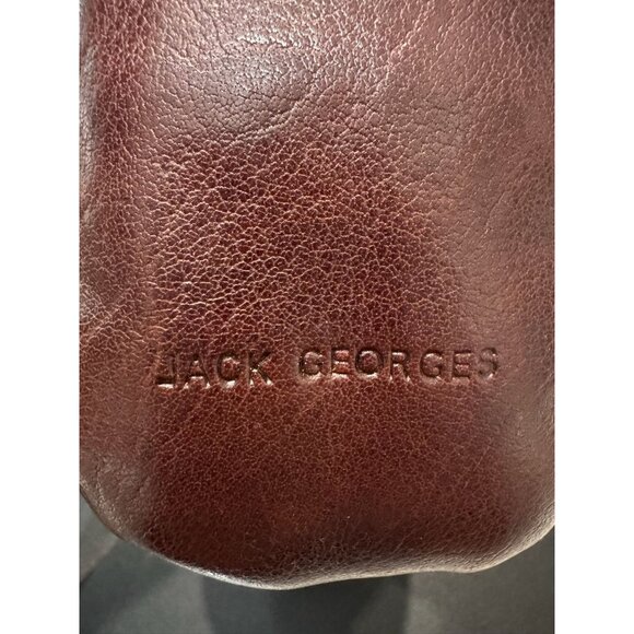 Jack‎ Georges Brown Leather Purse 6 Zippered Pockets - Picture 10 of 16